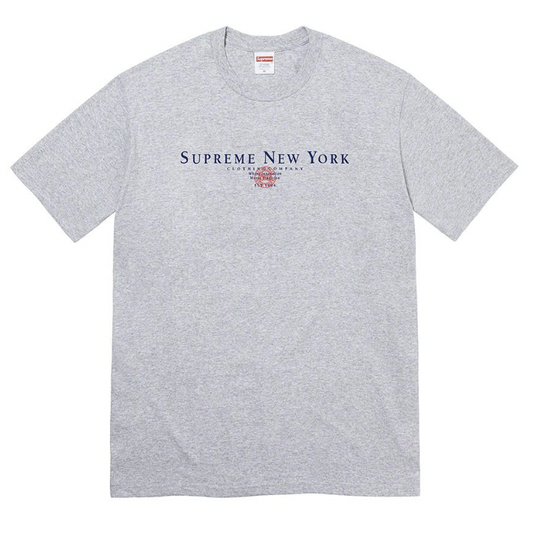 Supreme Tradition Tee Grey by Supreme in . Available at KershKicks for £85.00. A must-have for fans of Supreme looking to elevate their style with this T-Shirt.