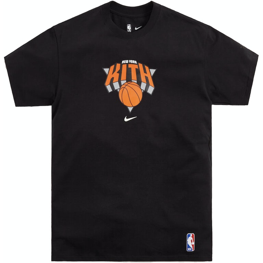 Kith Nike for New York Knicks Tee (FW21) Black by Kith in . Available at KershKicks for £120.00. A must-have for fans of Kith looking to elevate their style with this T-Shirt.