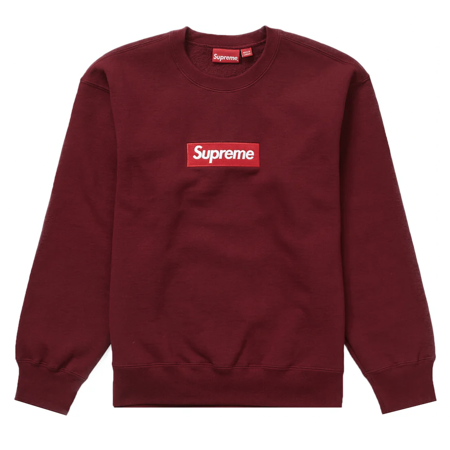 Supreme Box Logo Crewneck (FW22) Cardinal by Supreme in . Available at KershKicks for £250.00. A must-have for fans of Supreme looking to elevate their style with this Hoodie.
