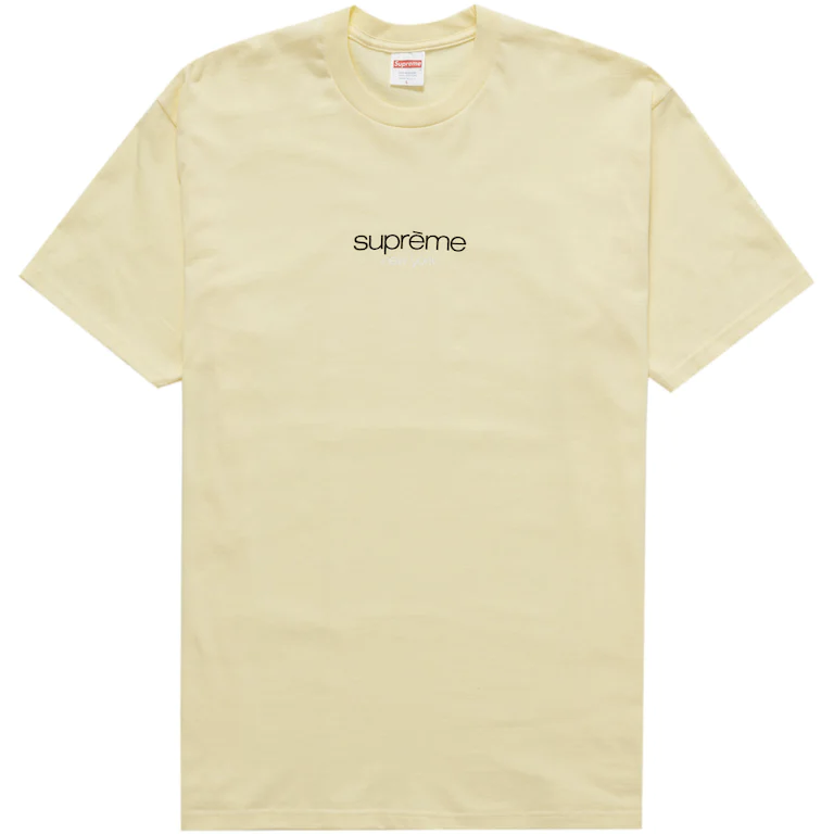 Supreme Classic Logo Tee Pale Yellow from Supreme