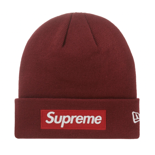 Buy Supreme New Era Box Logo Beanie (FW22) Cardinal from KershKicks from £85.00