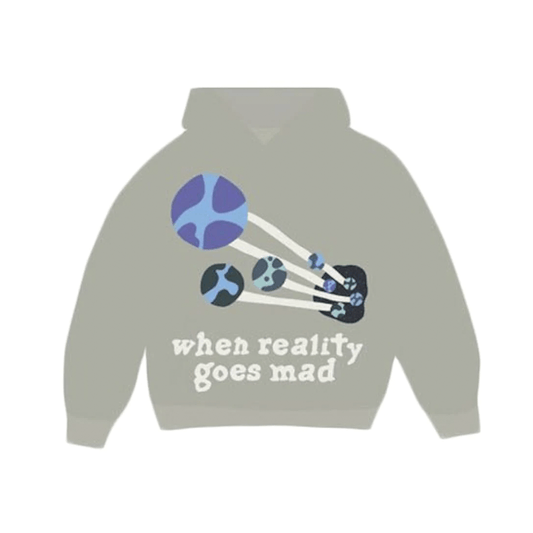 Broken Planet Market When Reality Goes Mad Hoodie Grey by Broken Planet Market in Clothing. Available at KershKicks for £225.00. A must-have for fans of Broken Planet Market looking to elevate their style with this Hoodie.