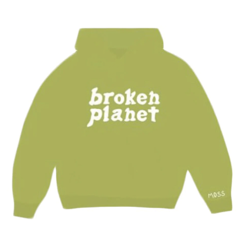Broken Planet Market Logo Hoodie Lime from Broken Planet Market
