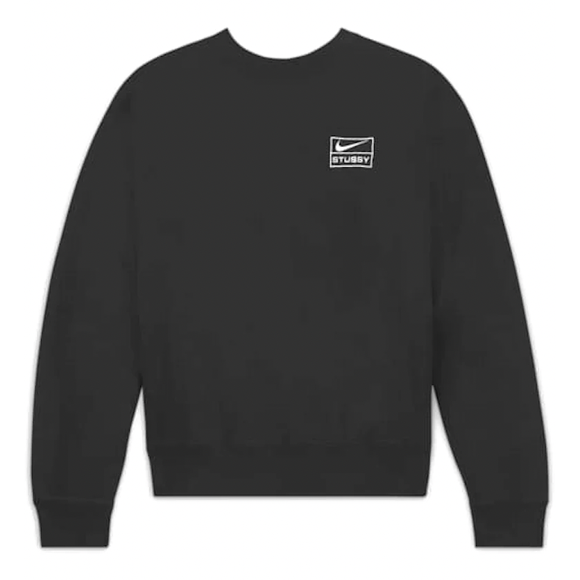 Nike x Stussy Wash Crew Fleece Black (SS23) by Nike in Clothing. Available at KershKicks for £165.00. A must-have for fans of Nike looking to elevate their style with this Crewneck.