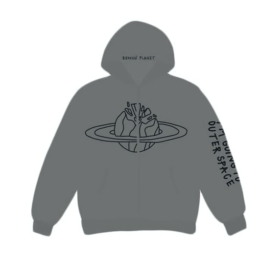Broken Planet Market Outer Space Zip Up Hoodie Shadow Grey by Broken Planet Market in Clothing. Available at KershKicks for £225.00. A must-have for fans of Broken Planet Market looking to elevate their style with this Hoodie.