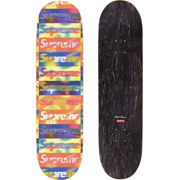 Supreme Distorted Logo Skateboard Deck Yellow | Supreme | KershKicks