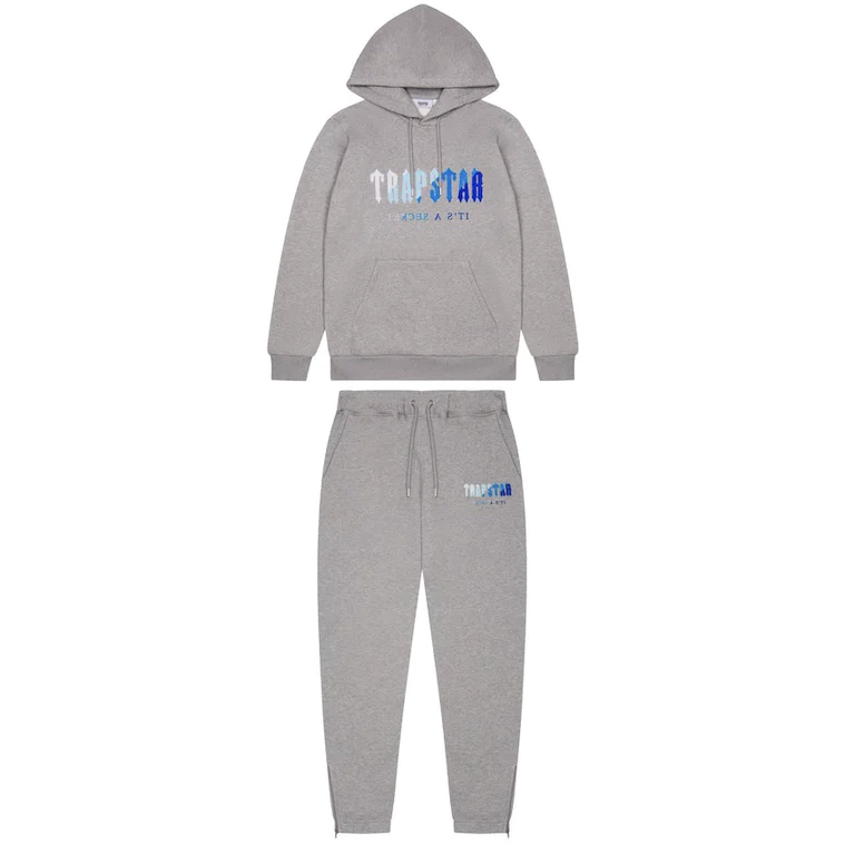 Trapstar Chenille Decoded Hoodie Tracksuit Grey Ice Flavours 2.0 Edition by Trapstar in Clothing. Available at KershKicks for £285.00. A must-have for fans of Trapstar looking to elevate their style with this Hoodie.