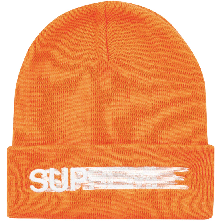 Supreme Motion Logo Beanie (SS23) Orange by Supreme in Hats. Available at KershKicks for £75.00. A must-have for fans of Supreme looking to elevate their style with this Hats.