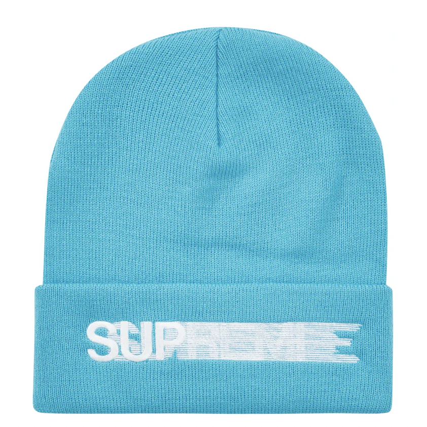 Supreme Motion Logo Beanie (SS23) Bright Blue by Supreme in Hats. Available at KershKicks for £75.00. A must-have for fans of Supreme looking to elevate their style with this Hats.