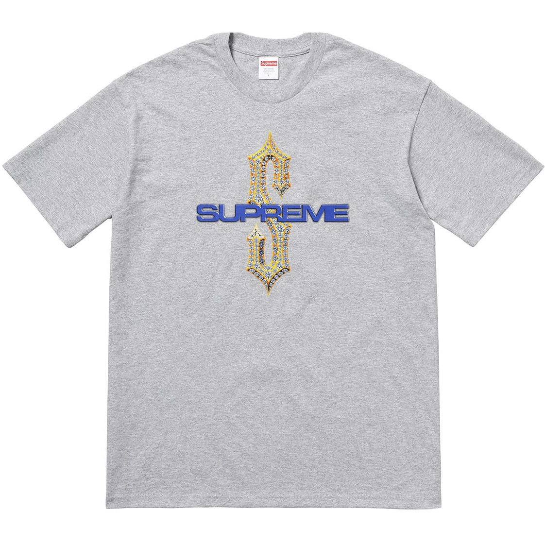 Suprem Diamond Tee Grey by Supreme in . Available at KershKicks for £95.00. A must-have for fans of Supreme looking to elevate their style with this T-Shirt.