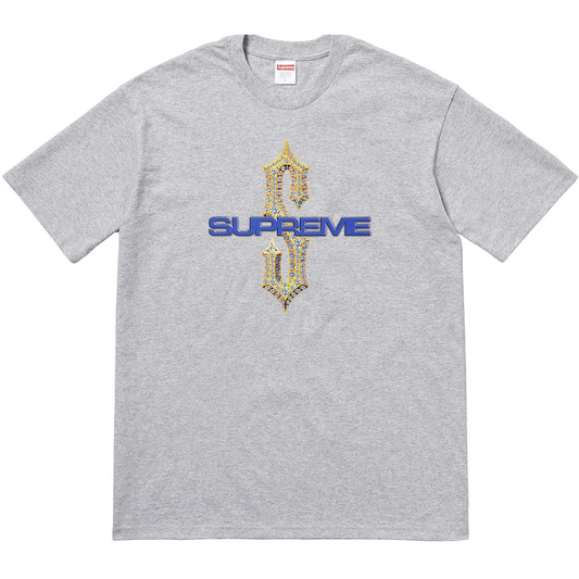 Suprem Diamond Tee Grey by Supreme in . Available at KershKicks for £95.00. A must-have for fans of Supreme looking to elevate their style with this T-Shirt.