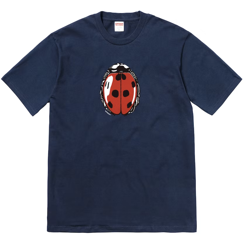 Supreme Ladybug Tee Navy by Supreme in . Available at KershKicks for £75.00. A must-have for fans of Supreme looking to elevate their style with this T-Shirt.