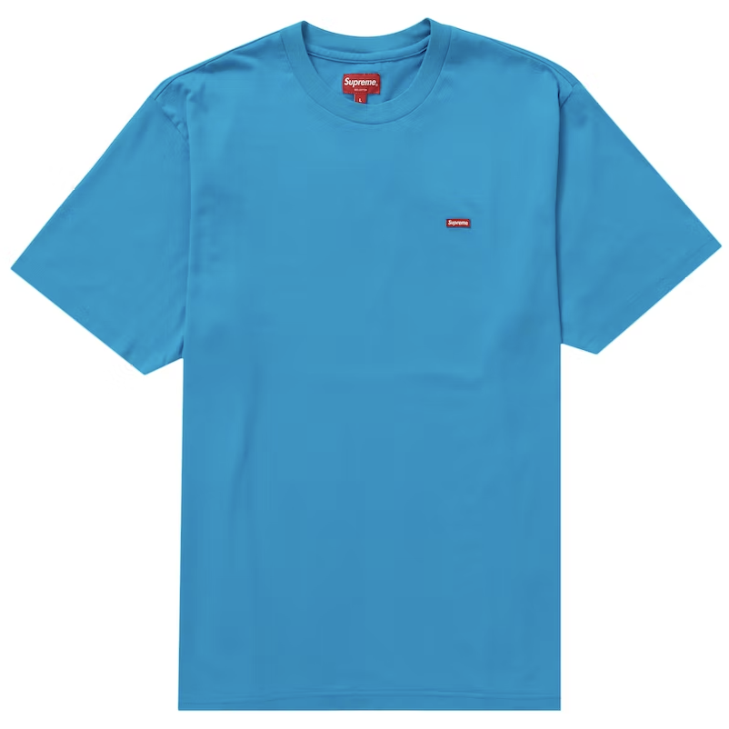 Supreme Small Box Tee Bright Blue by Supreme in . Available at KershKicks for £70.00. A must-have for fans of Supreme looking to elevate their style with this T-Shirt.