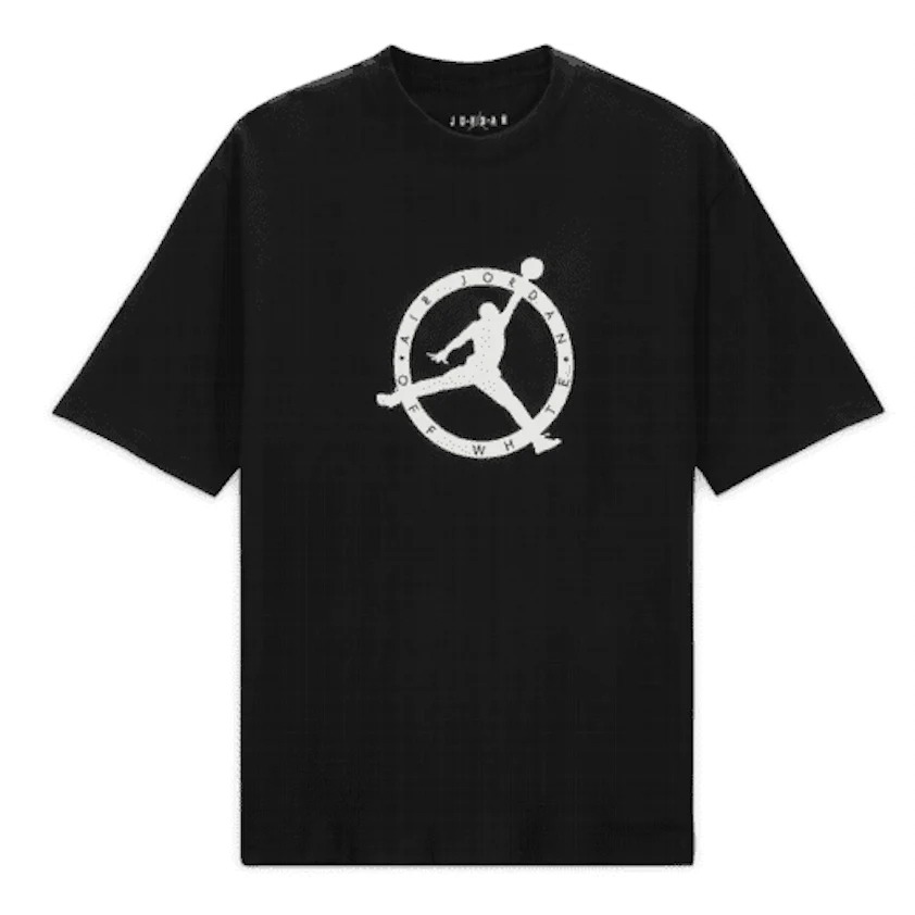 Off-White x Jordan T-shirt Black by Jordan's in . Available at KershKicks for £200.00. A must-have for fans of Jordan's looking to elevate their style with this T-Shirt.