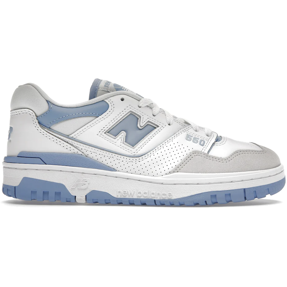 New Balance 550 White University Blue Grey Toe by New Balance in Shoes. Available at KershKicks for £65.00. A must-have for fans of New Balance looking to elevate their style with this Shoes.