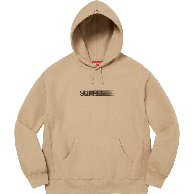 Supreme Motion Logo Hooded Sweatshirt (SS23) Dark Tan from Supreme