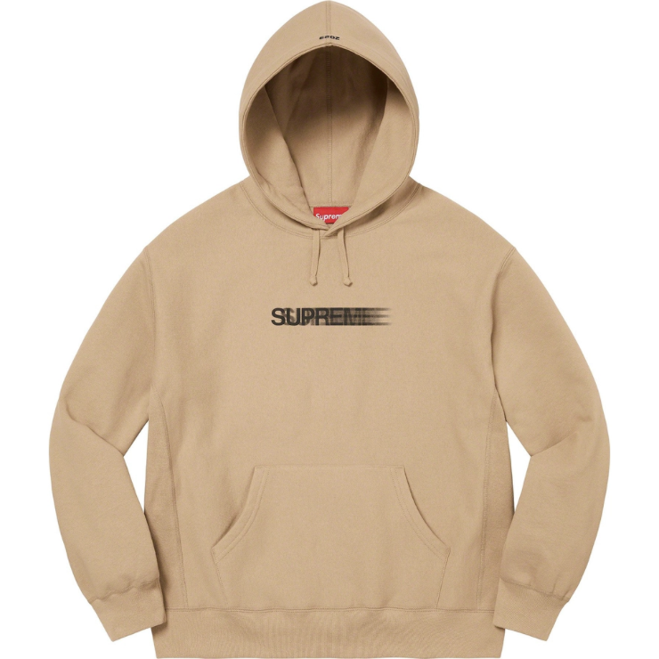 Supreme Motion Logo Hooded Sweatshirt (SS23) Dark Tan by Supreme in . Available at KershKicks for £250.00. A must-have for fans of Supreme looking to elevate their style with this Hoodie.