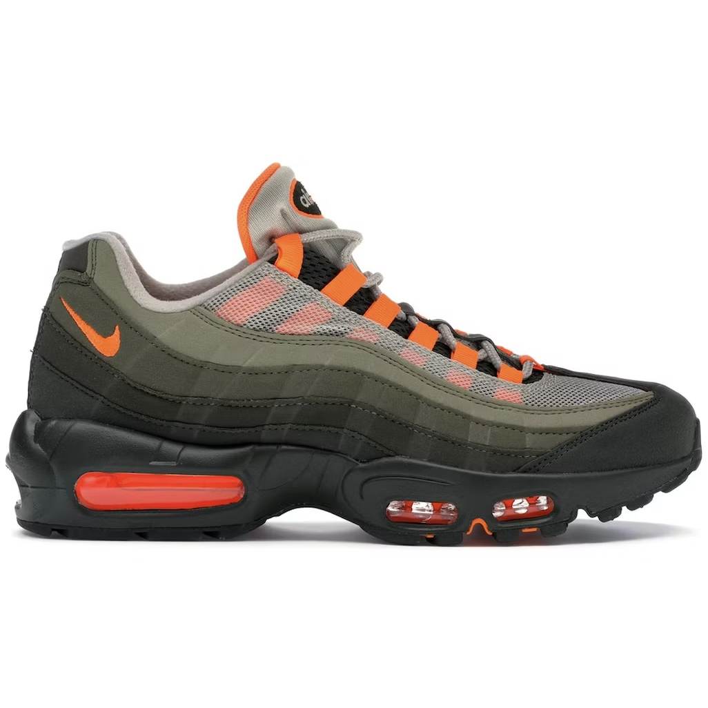 Nike Air Max 95 OG Neutral Olive Total Orange by Nike in Shoes. Available at KershKicks for £375.00. A must-have for fans of Nike looking to elevate their style with this Shoes.