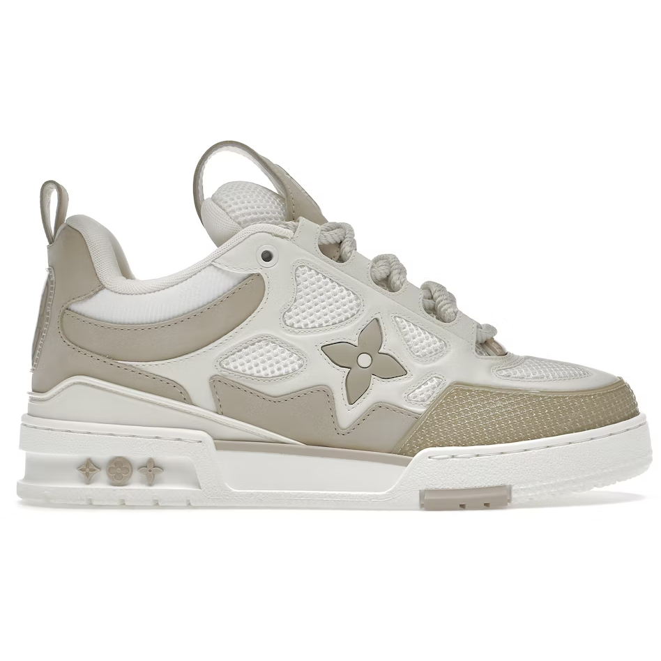 Louis Vuitton LV Skate Sneaker Beige White by Louis Vuitton in Shoes. Available at KershKicks for £1450.00. A must-have for fans of Louis Vuitton looking to elevate their style with this Shoes.