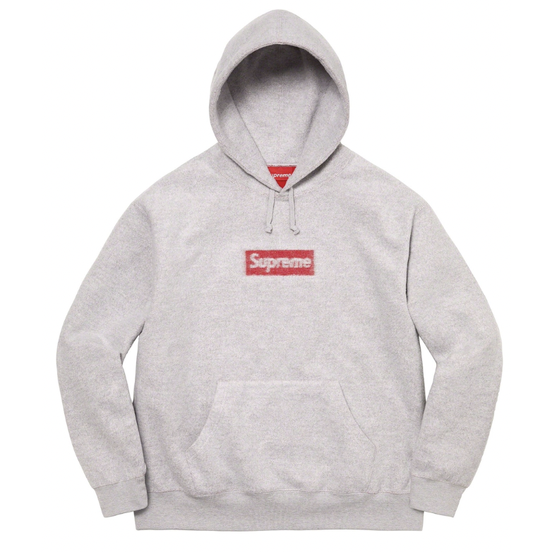 Supreme Inside Out Box Logo Hooded Sweatshirt Heather Grey from Supreme