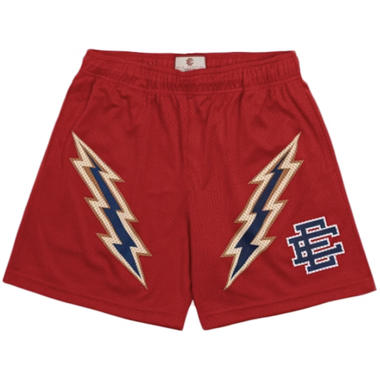 Eric Emanuel EE Basic Lightning Bolt Short Red/Copper/Blue by Eric Emanuel in Shorts. Available at KershKicks for £125.00. A must-have for fans of Eric Emanuel looking to elevate their style with this Shorts.