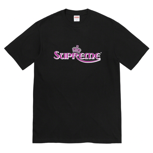 Supreme Crown Tee Black by Supreme in . Available at KershKicks for £75.00. A must-have for fans of Supreme looking to elevate their style with this T-Shirt.
