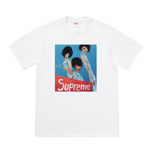 Supreme Group Tee White by Supreme in . Available at KershKicks for £115.00. A must-have for fans of Supreme looking to elevate their style with this T-Shirt.