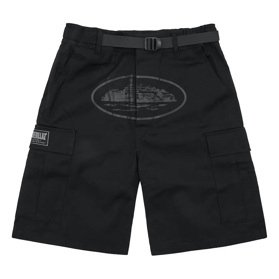 Corteiz Alcatraz Cargo Shorts Triple Black from Corteiz