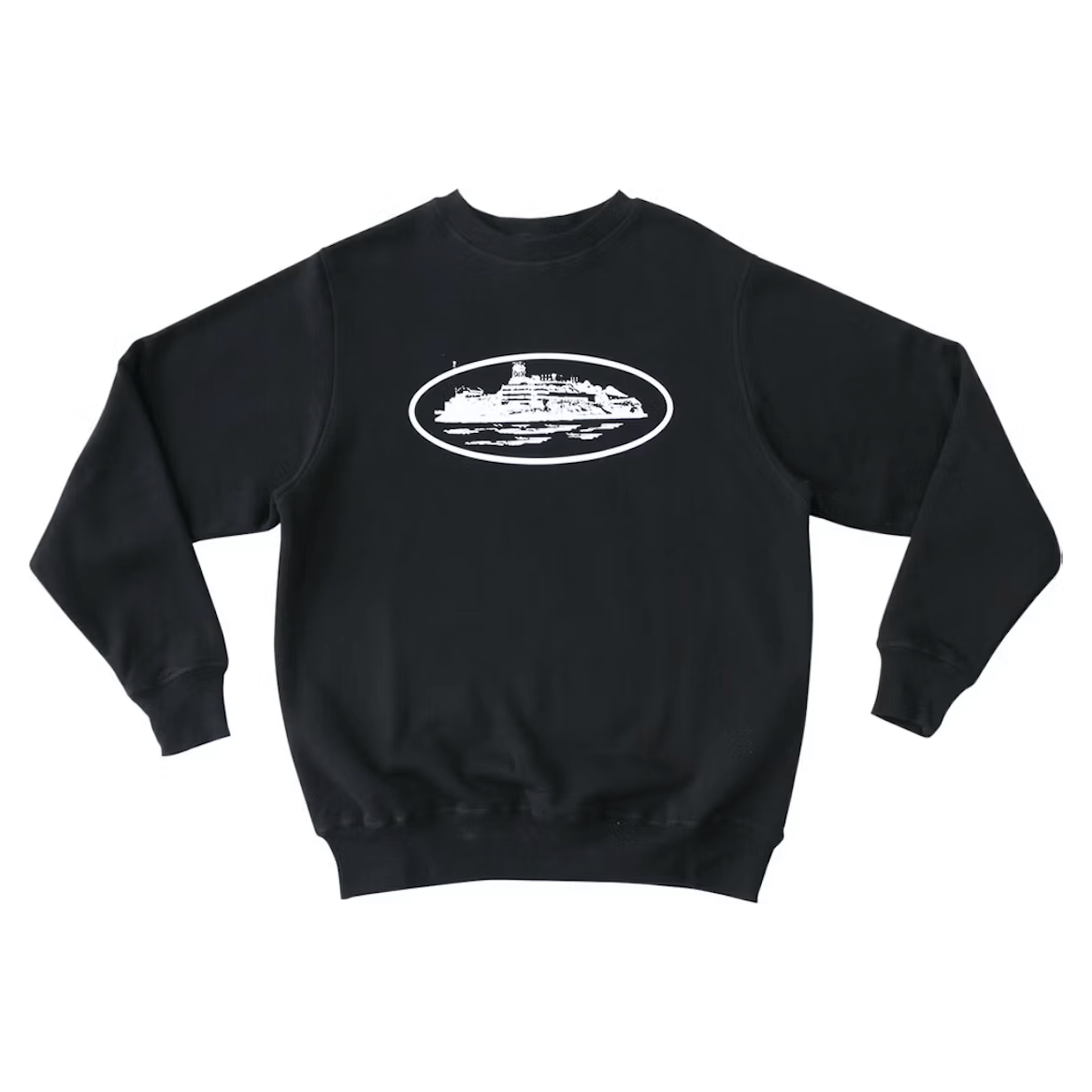 Corteiz OG Alcatraz Sweatshirt Black by Corteiz in Sweatpants. Available at KershKicks for £180.00. A must-have for fans of Corteiz looking to elevate their style with this Sweatpants.