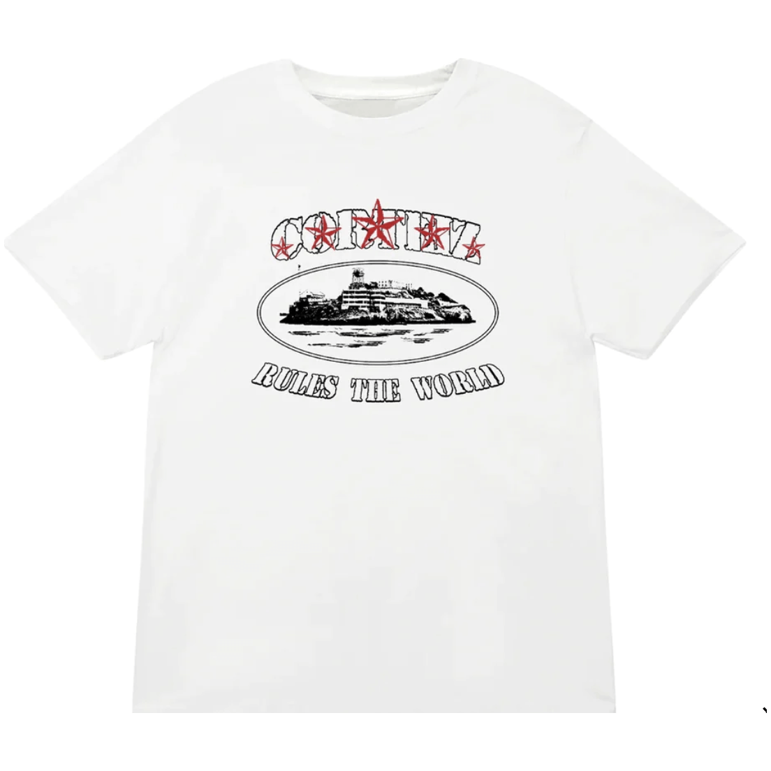 Corteiz Rules the World Stars White Tee by Corteiz in . Available at KershKicks for £85.00. A must-have for fans of Corteiz looking to elevate their style with this T-Shirt.