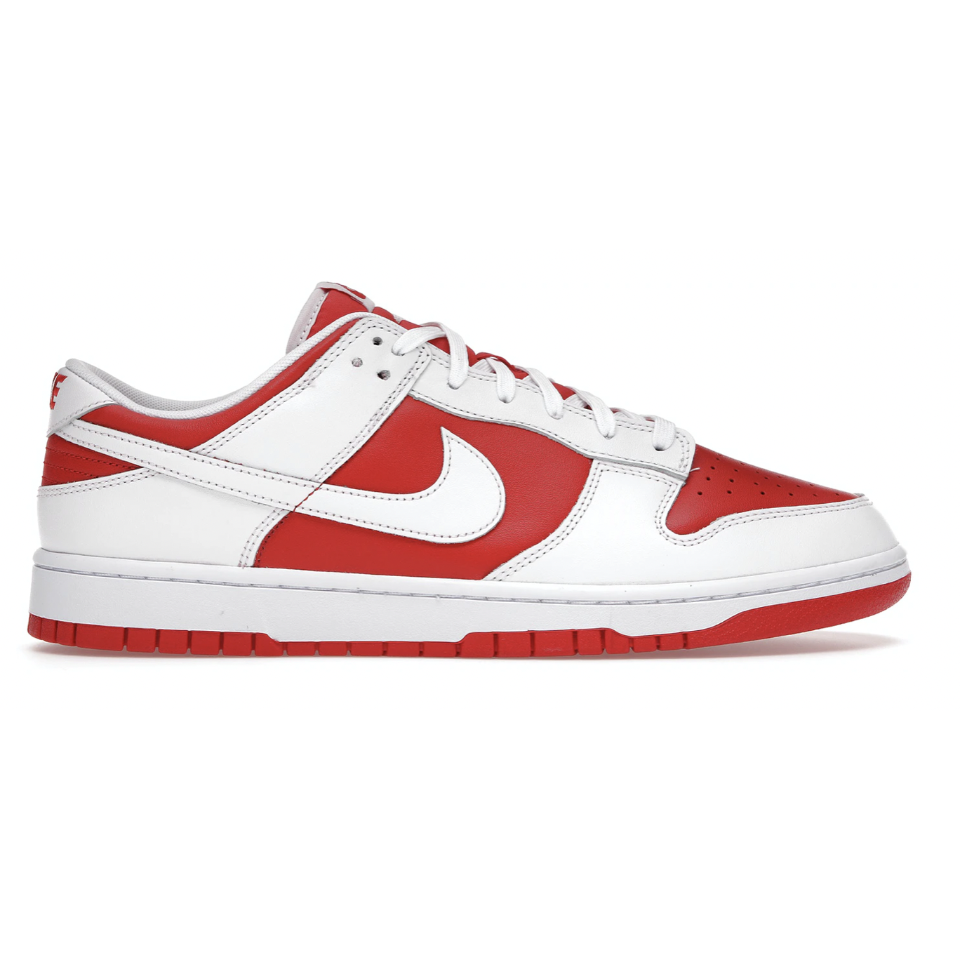 Nike Dunk Low Championship Red (2021) by Nike in Shoes. Available at KershKicks for £135.00. A must-have for fans of Nike looking to elevate their style with this Shoes.
