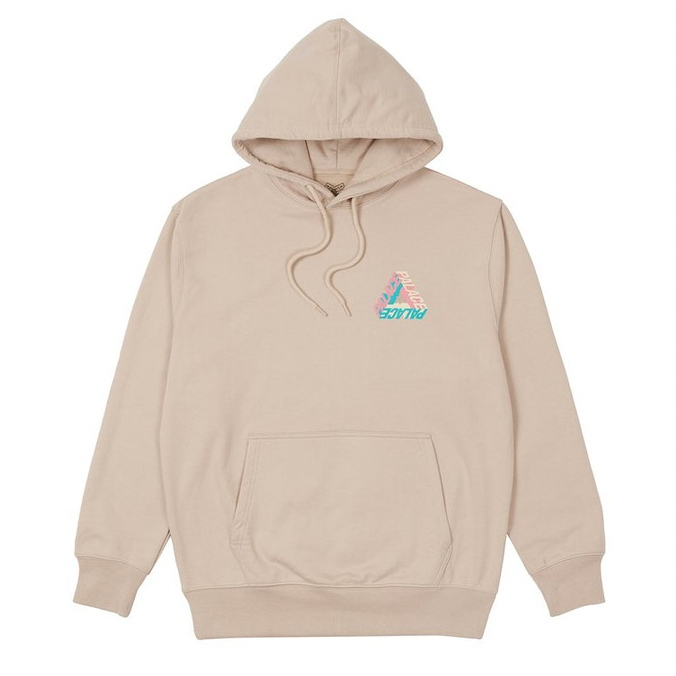 Palace P-3D Hood (FW21) Mushroom by Palace in . Available at KershKicks for £200.00. A must-have for fans of Palace looking to elevate their style with this Hoodie.