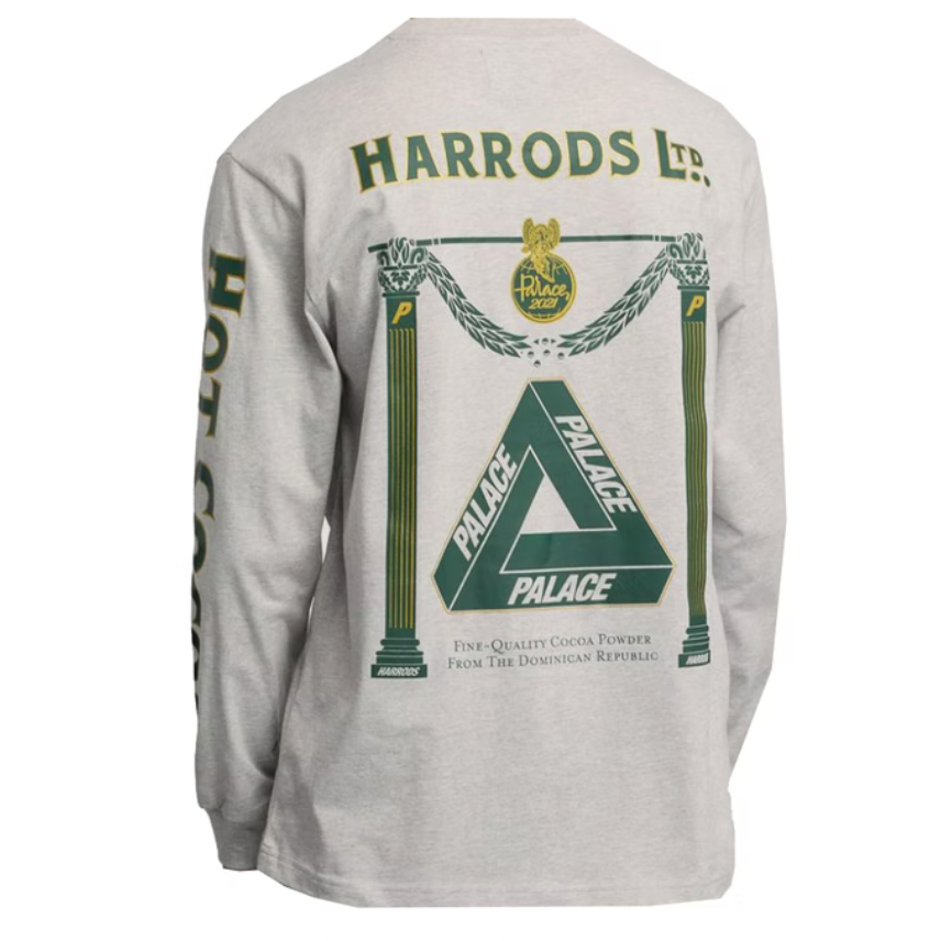 Palace x Harrods L/S T-shirt - Grey from Palace