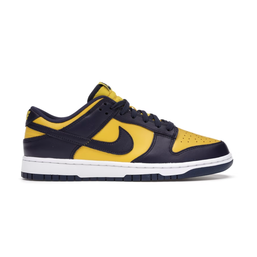 Nike Dunk Low Michigan (2021/2023) (GS) by Nike in Shoes. Available at KershKicks for £135.00. A must-have for fans of Nike looking to elevate their style with this Shoes.