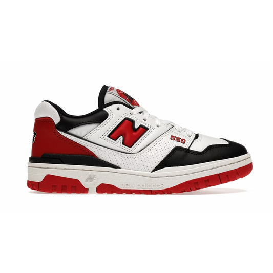 New Balance 550 Black Red White by New Balance in Shoes. Available at KershKicks for £110.00. A must-have for fans of New Balance looking to elevate their style with this Shoes.