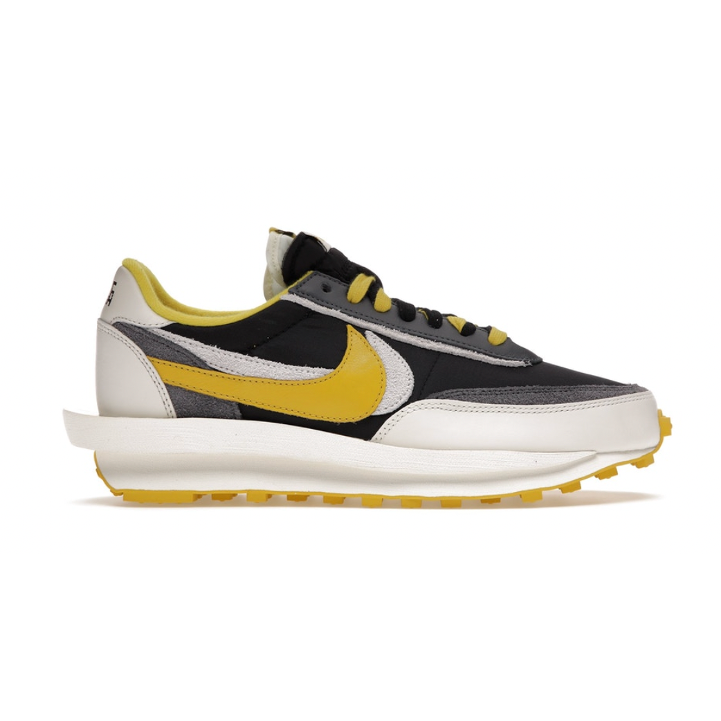 Nike LDWaffle Sacai Undercover Black Bright Citron by Nike in Shoes. Available at KershKicks for £225.00. A must-have for fans of Nike looking to elevate their style with this Shoes.