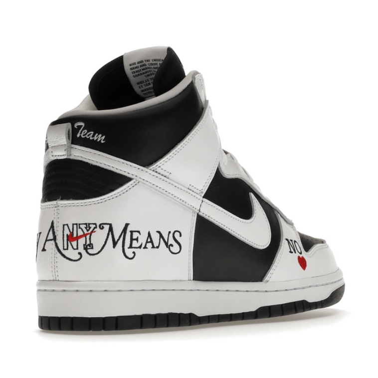 Supreme x Nike SB Dunk High By Any Means Black White