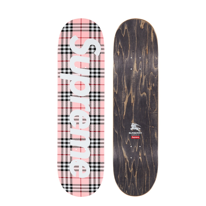 Supreme Burberry Skateboard Deck Pink from Supreme