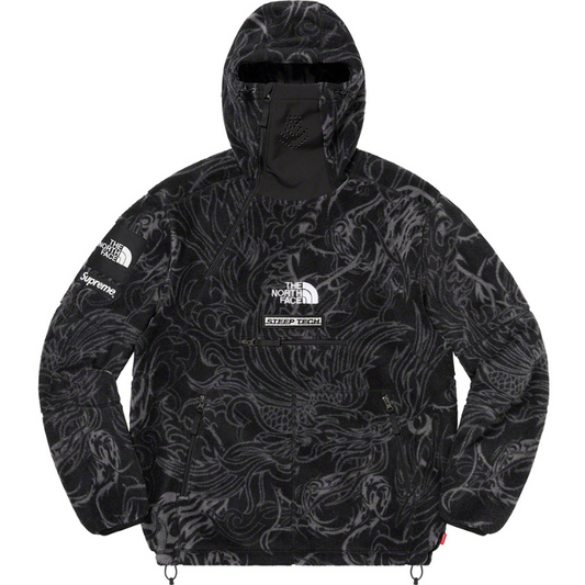 Supreme The North Face Steep Tech Fleece Pullover Black Dragon by Supreme in Clothing. Available at KershKicks for £365.00. A must-have for fans of Supreme looking to elevate their style with this Jacket.