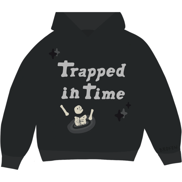 Broken Planet Market Trapped In Time Hoodie Soot Black | Broken 