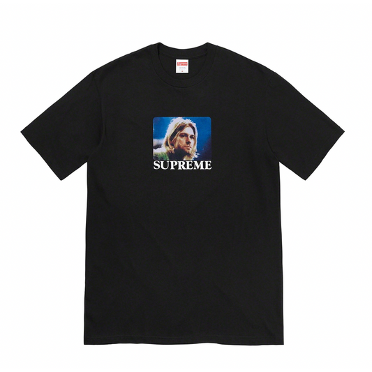 Supreme Kurt Cobain Tee Black by Supreme in . Available at KershKicks for £85.00. A must-have for fans of Supreme looking to elevate their style with this T-Shirt.