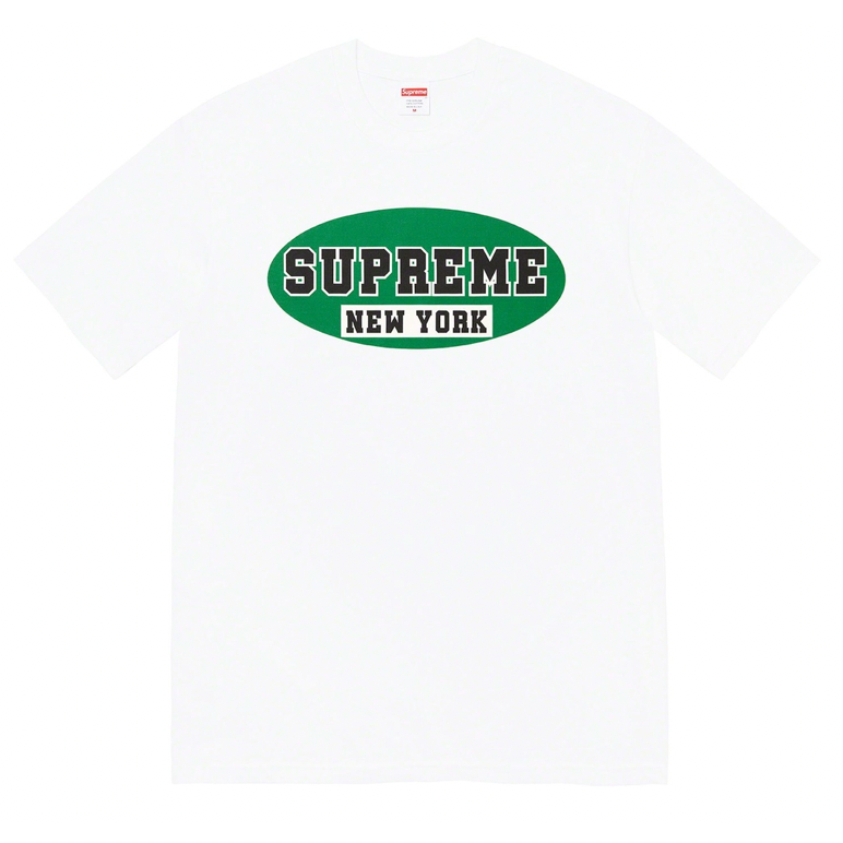 Supreme New York Tee White by Supreme in . Available at KershKicks for £75.00. A must-have for fans of Supreme looking to elevate their style with this T-Shirt.
