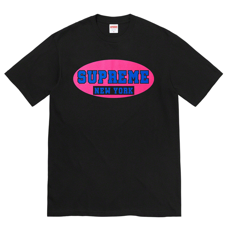 Supreme New York Tee Black by Supreme in . Available at KershKicks for £75.00. A must-have for fans of Supreme looking to elevate their style with this T-Shirt.