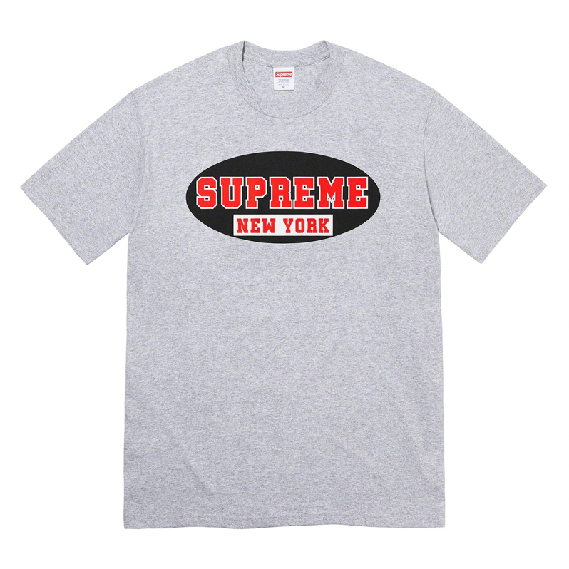 Supreme New York Tee Heather Grey by Supreme in Clothing. Available at KershKicks for £75.00. A must-have for fans of Supreme looking to elevate their style with this T-Shirt.