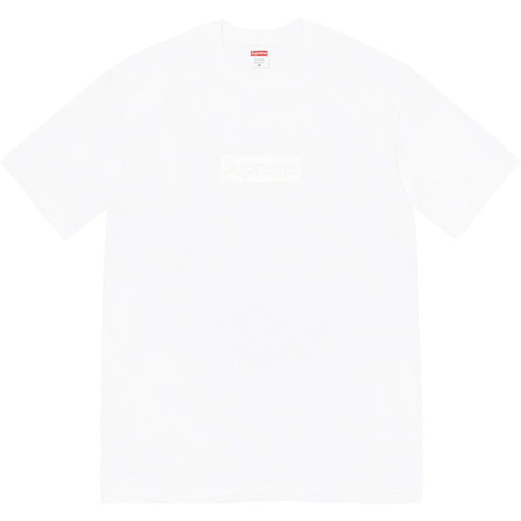 Supreme Tonal Box Logo Tee White by Supreme in Clothing. Available at KershKicks for £95.00. A must-have for fans of Supreme looking to elevate their style with this T-Shirt.