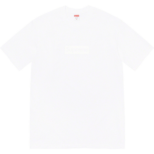 Supreme Tonal Box Logo Tee White by Supreme in Clothing. Available at KershKicks for £95.00. A must-have for fans of Supreme looking to elevate their style with this T-Shirt.