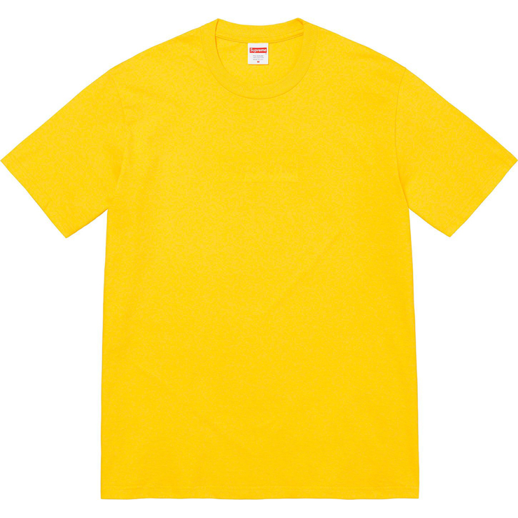 Supreme Tonal Box Logo Tee Yellow by Supreme in . Available at KershKicks for £95.00. A must-have for fans of Supreme looking to elevate their style with this T-Shirt.
