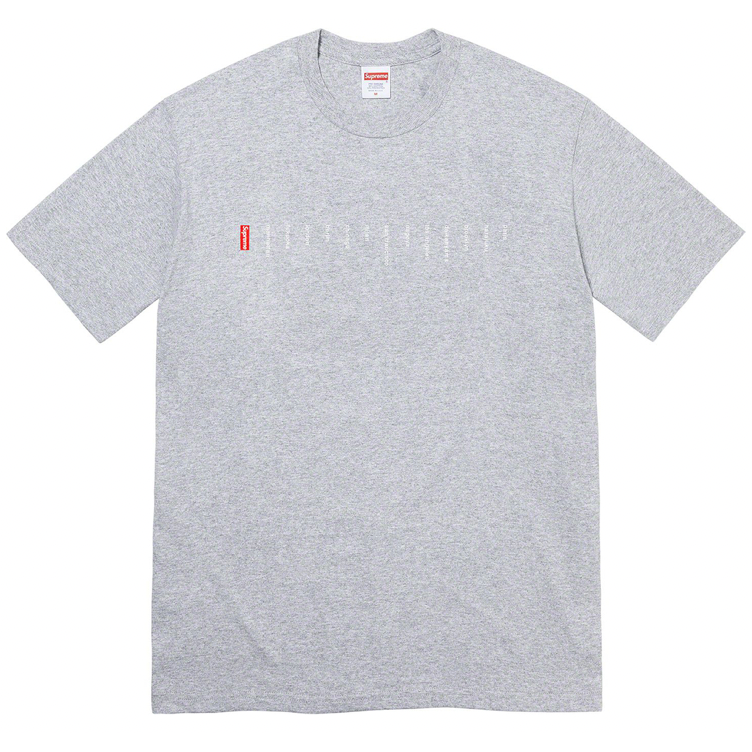 Supreme Location Tee Heather Grey from Supreme