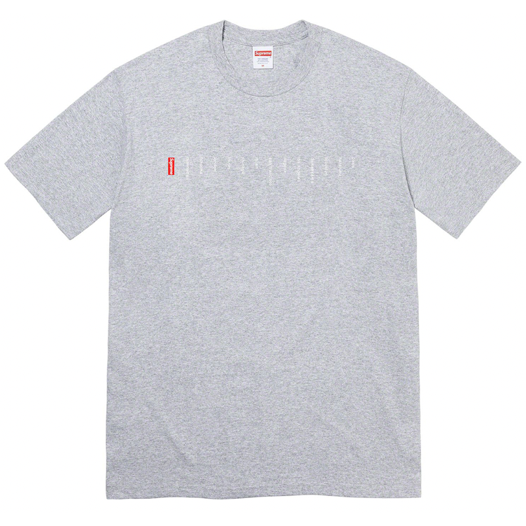 Supreme Location Tee Heather Grey by Supreme in . Available at KershKicks for £75.00. A must-have for fans of Supreme looking to elevate their style with this T-Shirt.