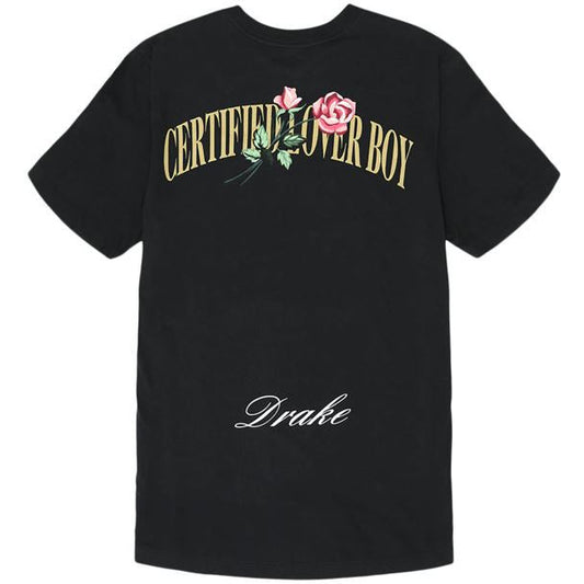 Buy Nike x Drake Certified Lover Boy Rose T-Shirt Black from KershKicks from £100.00